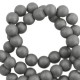 Hematite Perlen rund 10mm mat Anthracite grey